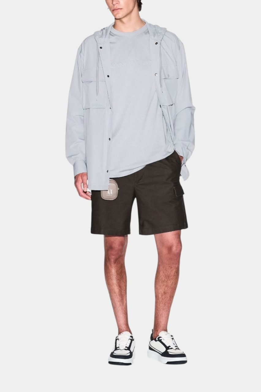 Сіра однотонна футболка стандартного крою XM000554 AF10356 U8051 Armani Exchange