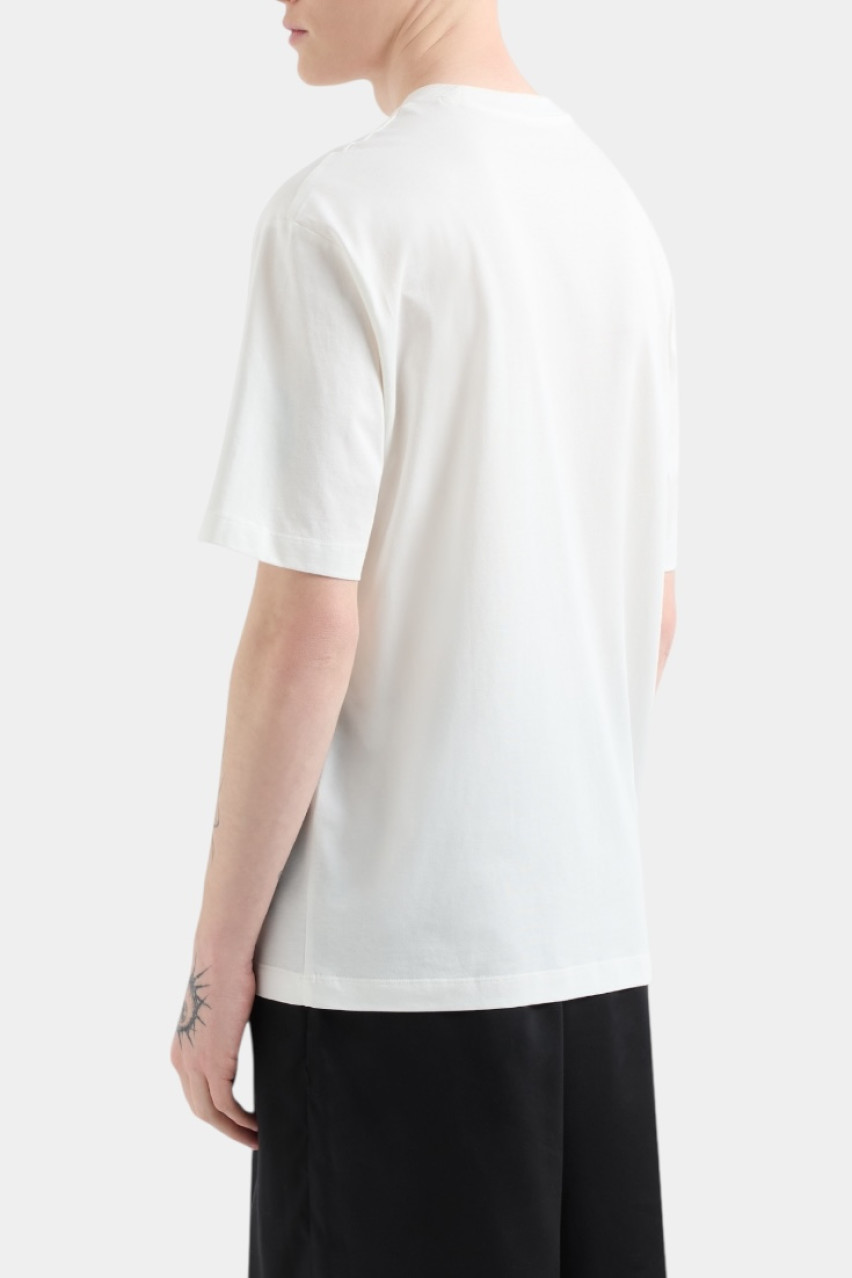 Біла футболка стандартного крою з логотипом в тон XM000763 AF12308 U0009 Armani Exchange
