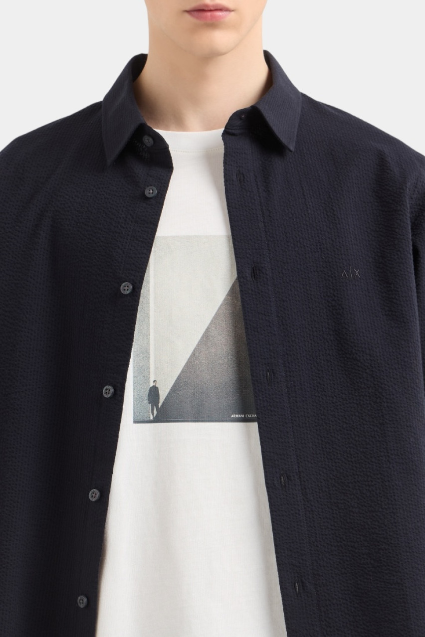 Біла футболка стандартного крою з фото-принтом XM000753 AF10361 U0009 Armani Exchange