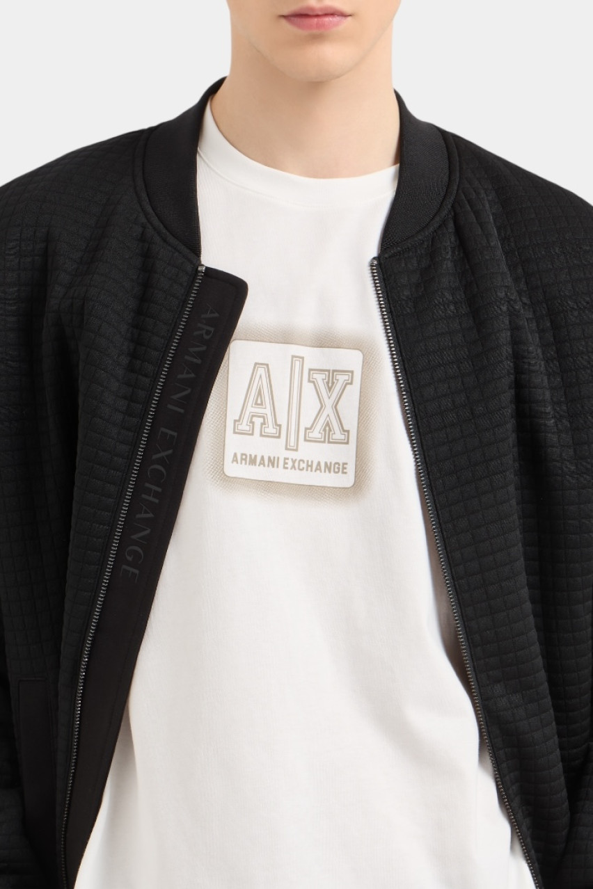 Біла футболка стандартного крою з логотипом XM000545 AF10361 U0009 Armani Exchange