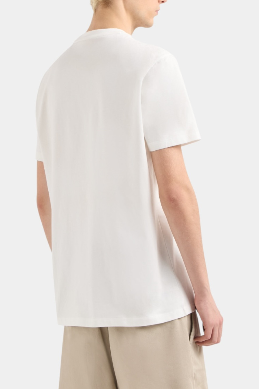 Біла футболка стандартного крою з логотипом XM000545 AF10361 U0009 Armani Exchange