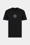Чорна футболка стандартного крою з логотипом