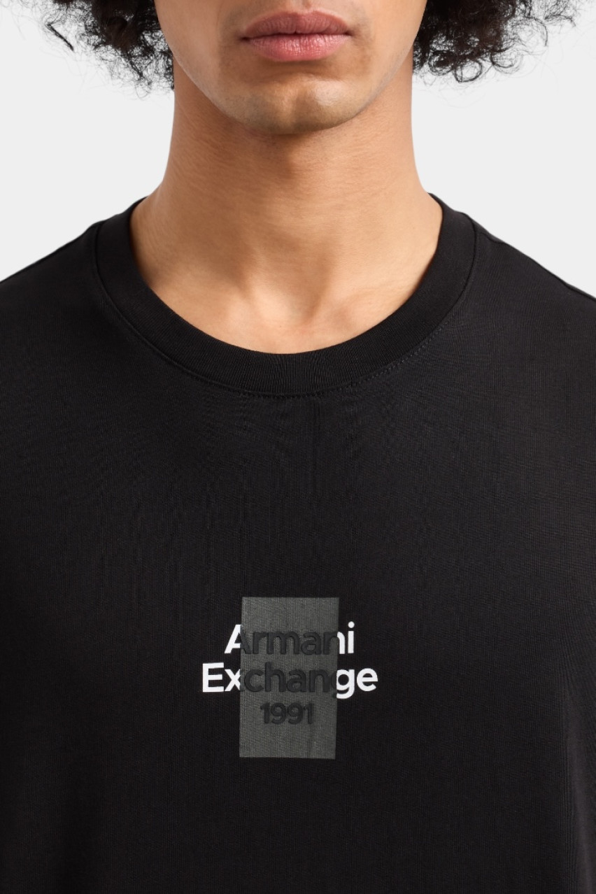 Черная футболка стандартного кроя с логотипом XM000767 AF12308 UC001 Armani Exchange