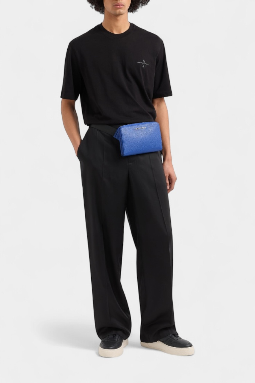 Чорна футболка стандартного крою з логотипом в тон XM000763 AF12308 UC001 Armani Exchange