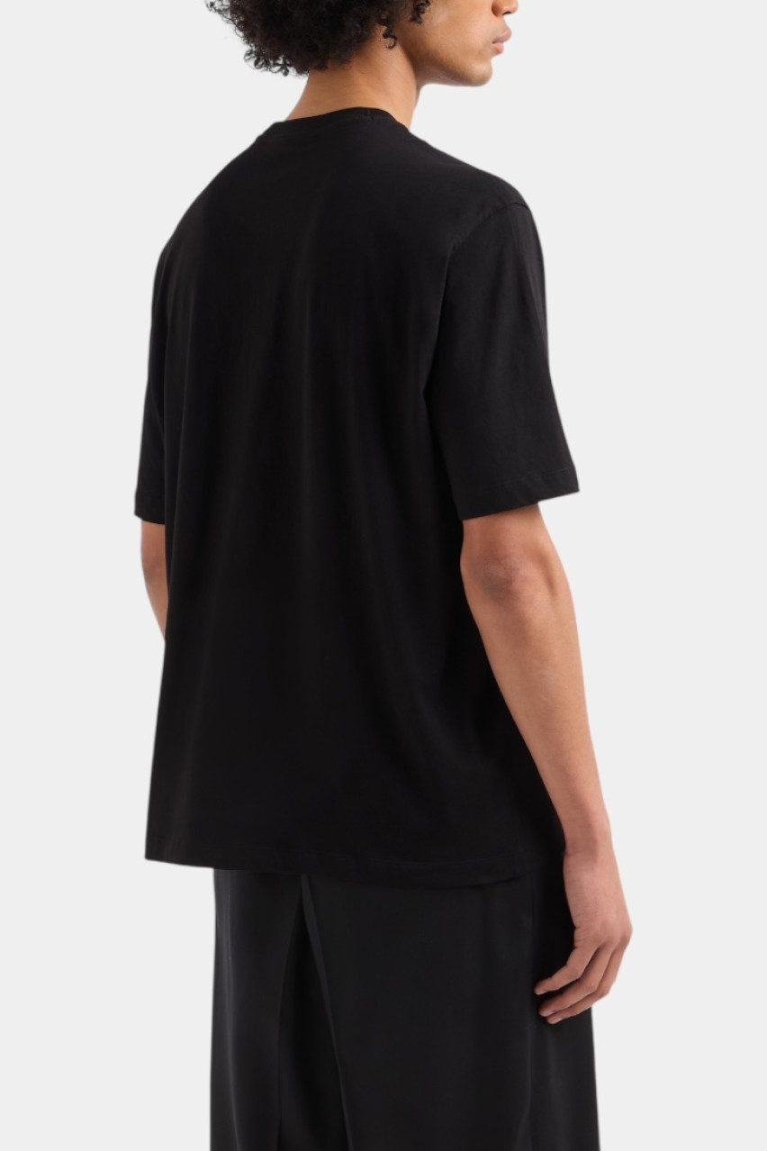 Чорна футболка стандартного крою з логотипом в тон XM000763 AF12308 UC001 Armani Exchange