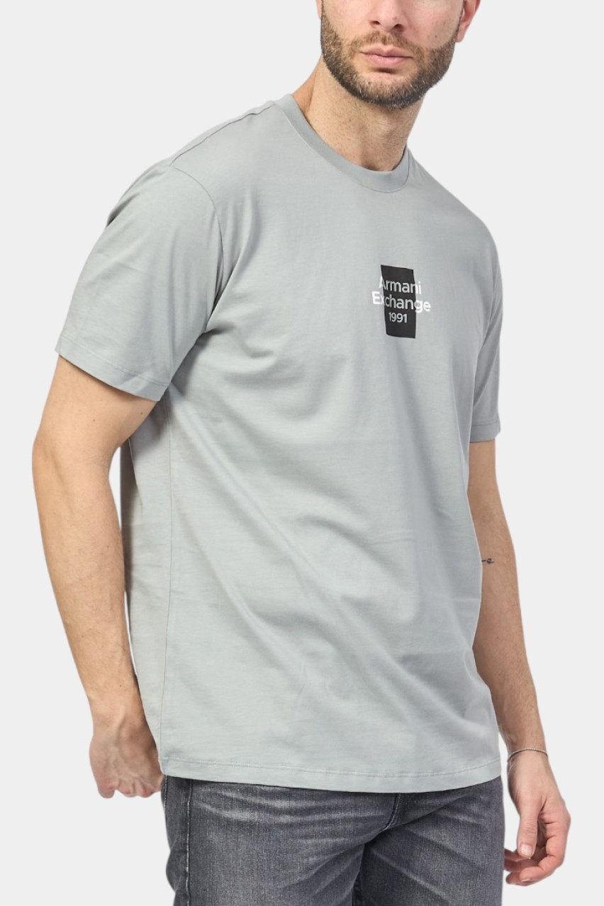 Сіра футболка стандартного крою з логотипом XM000767 AF12308 U8051 Armani Exchange