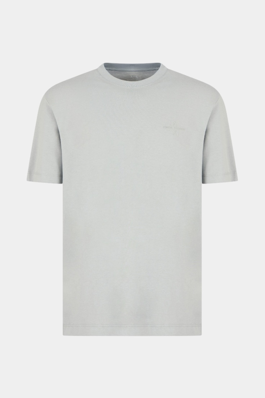 Сіра футболка стандартного крою з логотипом в тон XM000763 AF12308 U8051 Armani Exchange