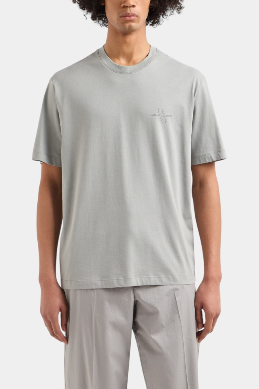Сіра футболка стандартного крою з логотипом в тон XM000763 AF12308 U8051 Armani Exchange