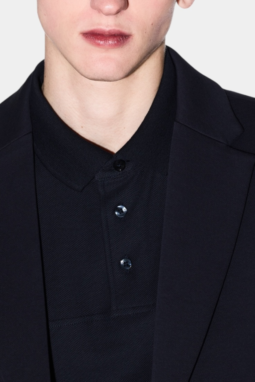 Темно-синє поло прямого крою з бавовни піке XM000357 AF12758 UB101 Armani Exchange