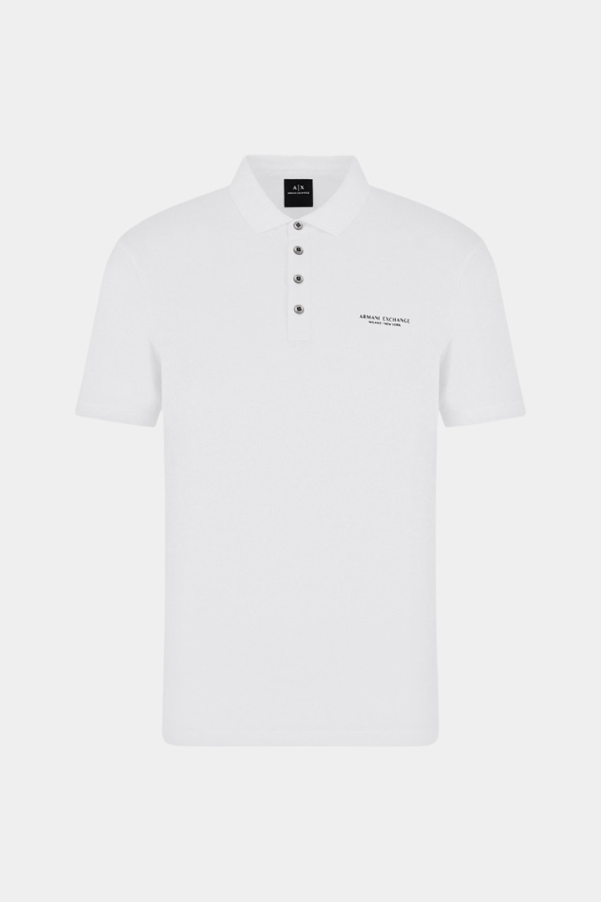 Біле бавовняне поло 8NZF80 Z8H4Z 1100 Armani Exchange