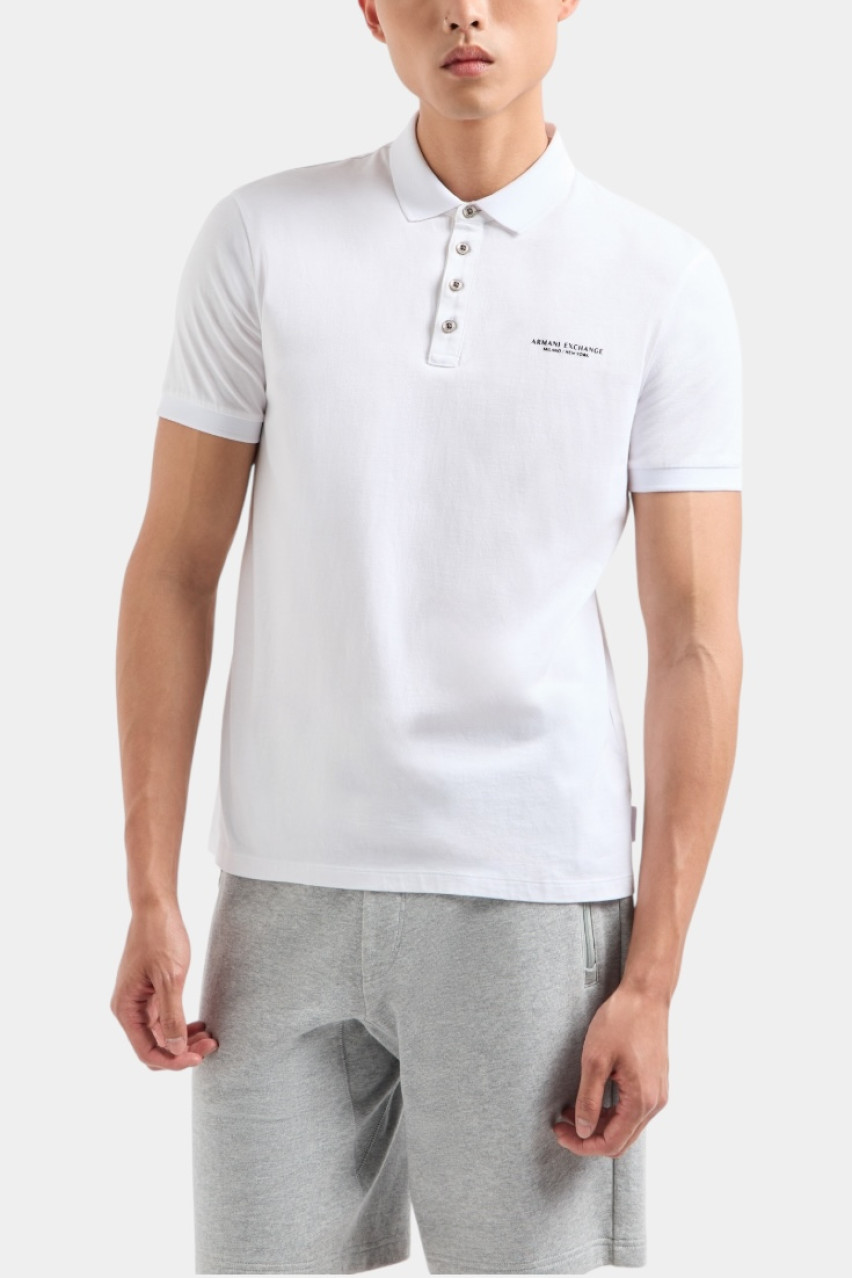 Біле бавовняне поло 8NZF80 Z8H4Z 1100 Armani Exchange
