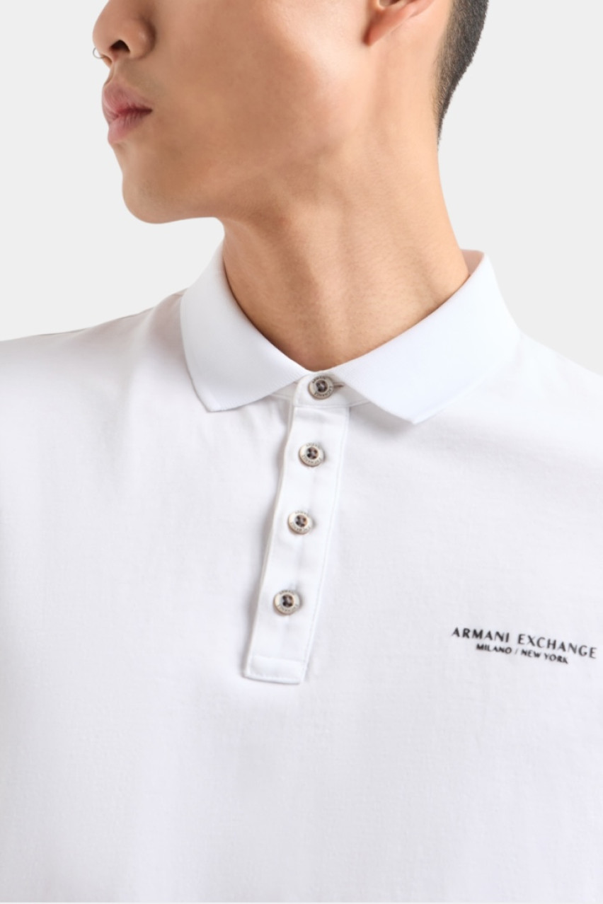 Біле бавовняне поло 8NZF80 Z8H4Z 1100 Armani Exchange