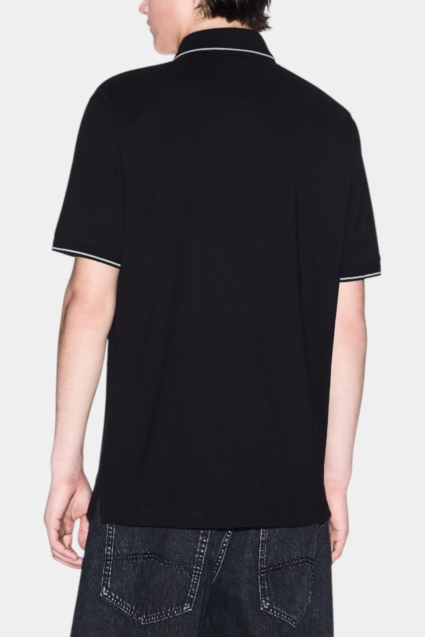 Чорне поло стандартного крою з мерсеризованої бавовни XM000489 AF13026 UC001 Armani Exchange