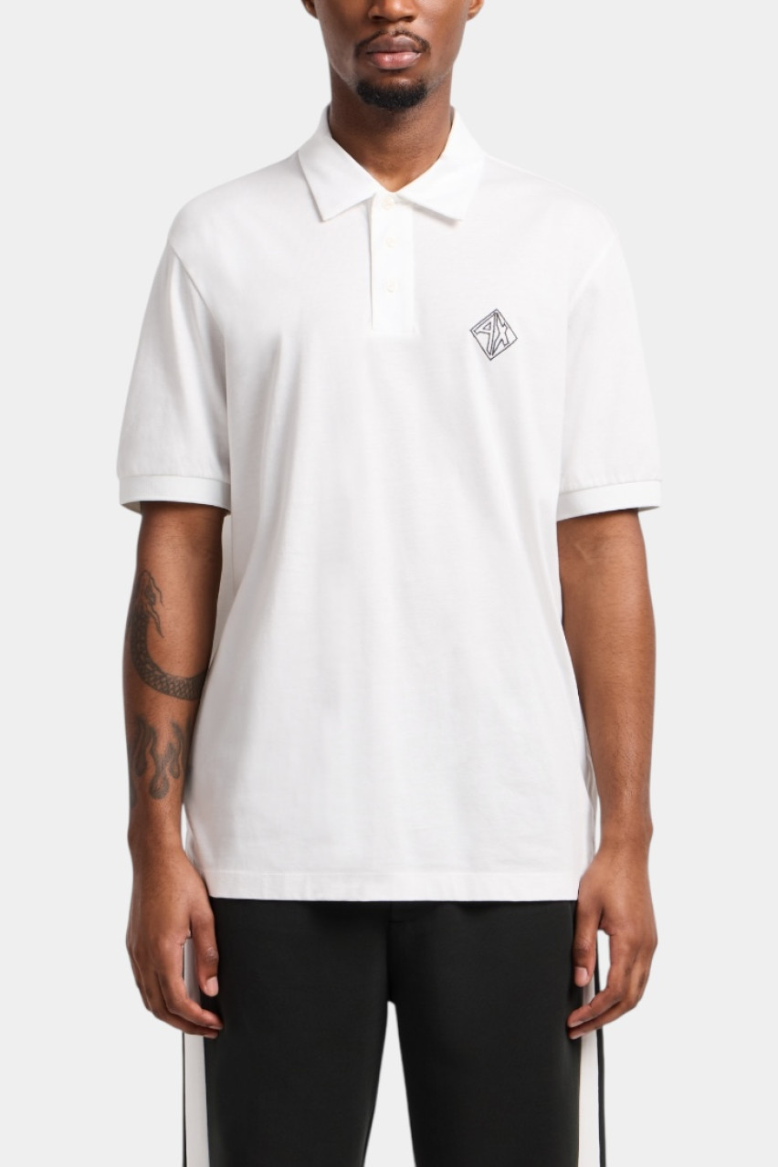 Белое поло стандартного кроя с логотипом XM000222 AF10364 U0009 Armani Exchange