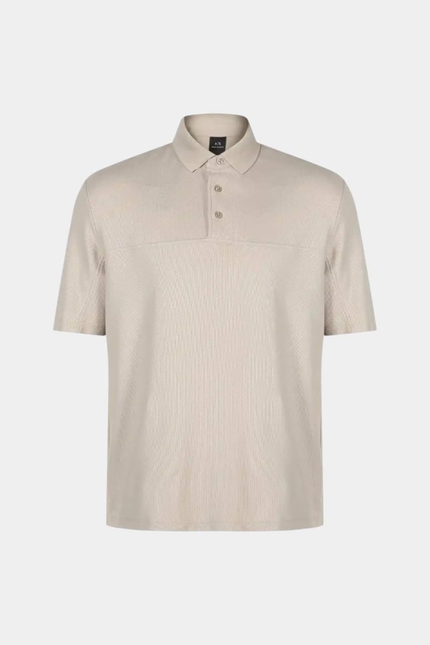 Бежеве поло прямого крою з бавовни піке XM000357 AF12758 U6154 Armani Exchange