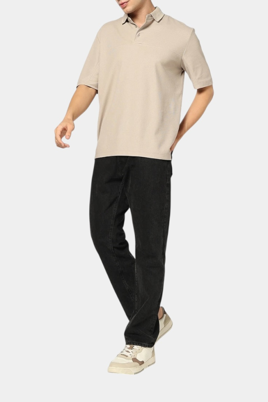 Бежеве поло прямого крою з бавовни піке XM000357 AF12758 U6154 Armani Exchange