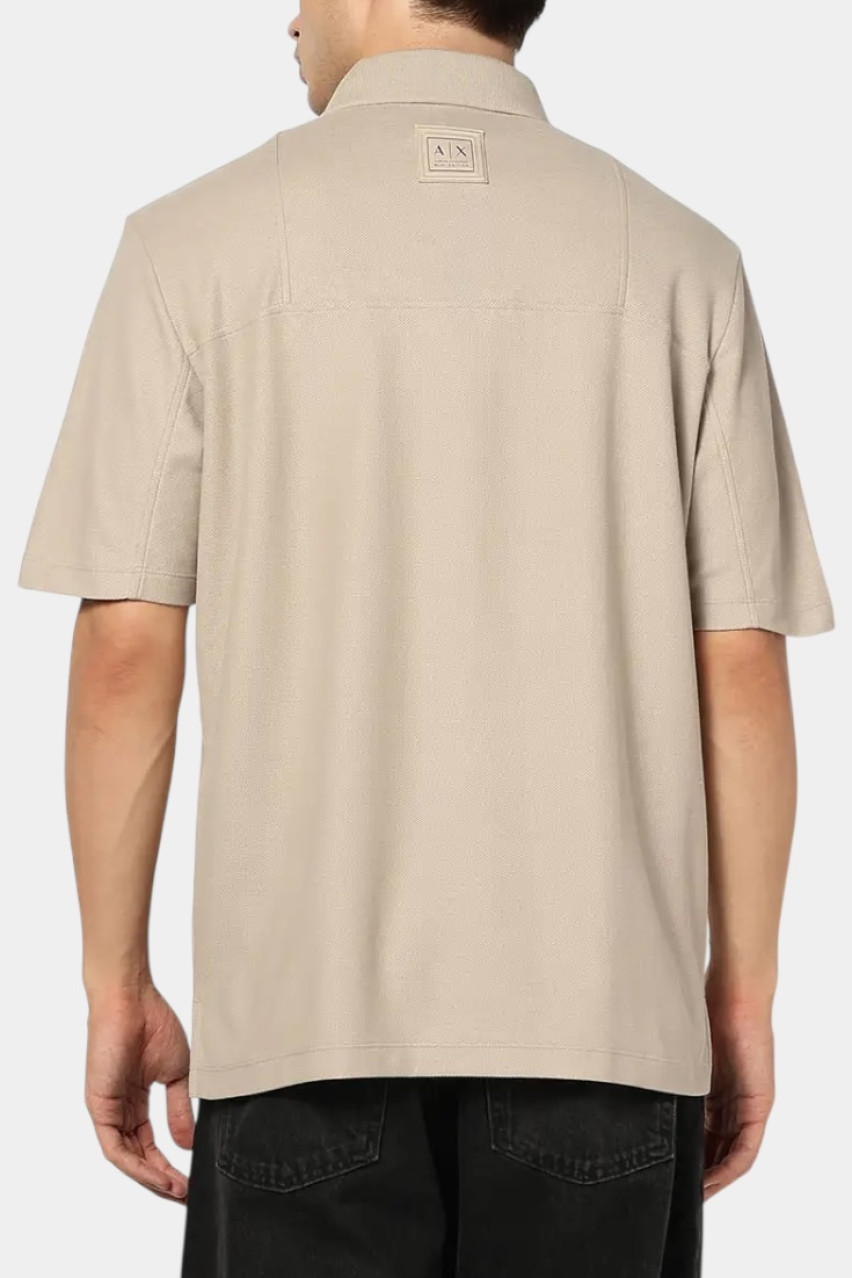 Бежеве поло прямого крою з бавовни піке XM000357 AF12758 U6154 Armani Exchange