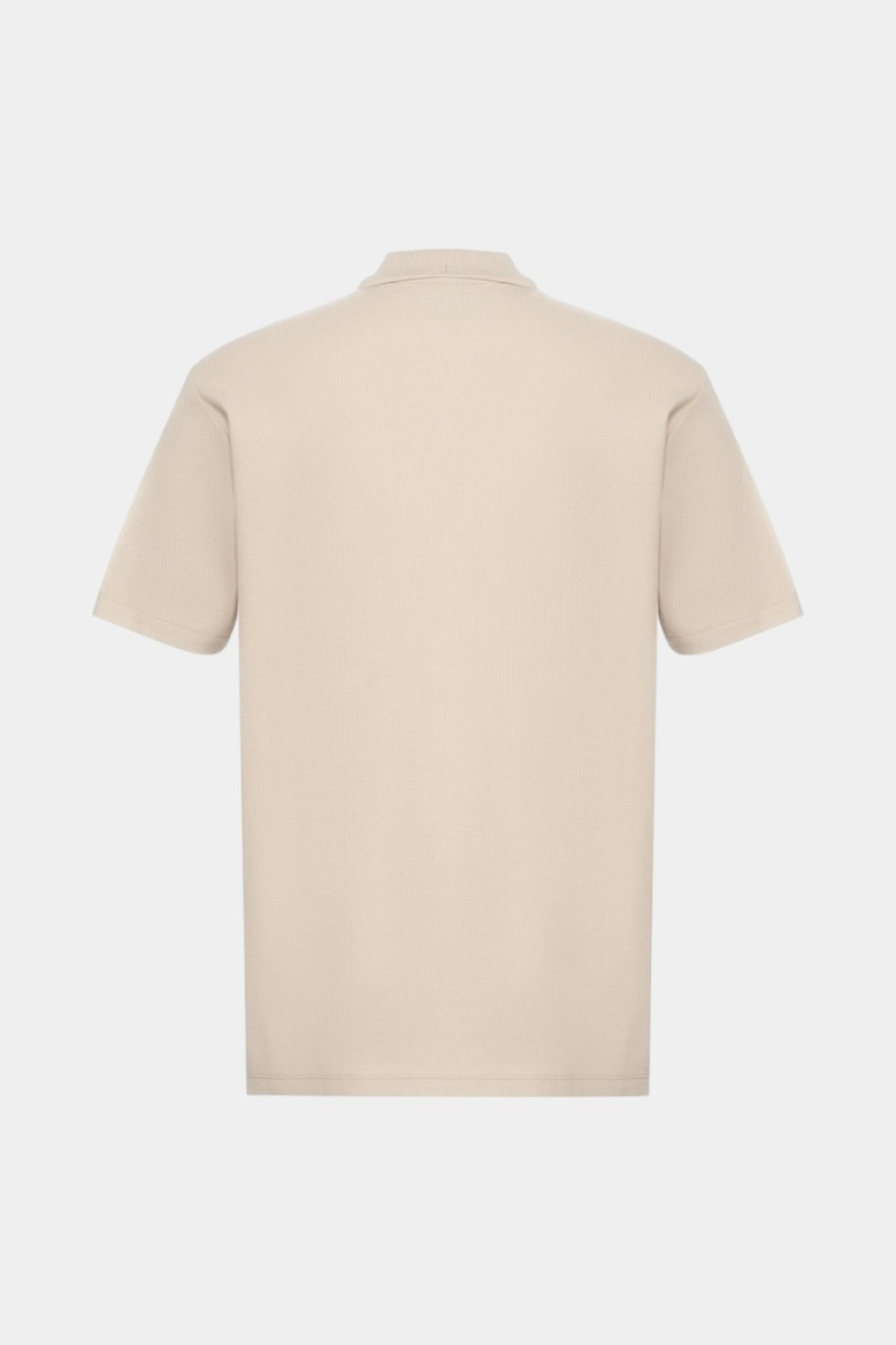 Бежевое поло стандартного кроя с нашивкой-логотипом XM000356 AF12758 U6154 Armani Exchange