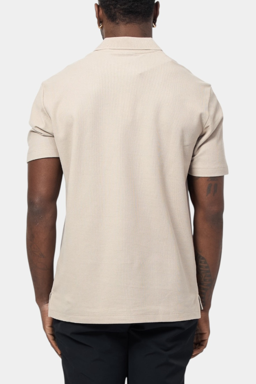 Бежевое поло стандартного кроя с нашивкой-логотипом XM000356 AF12758 U6154 Armani Exchange