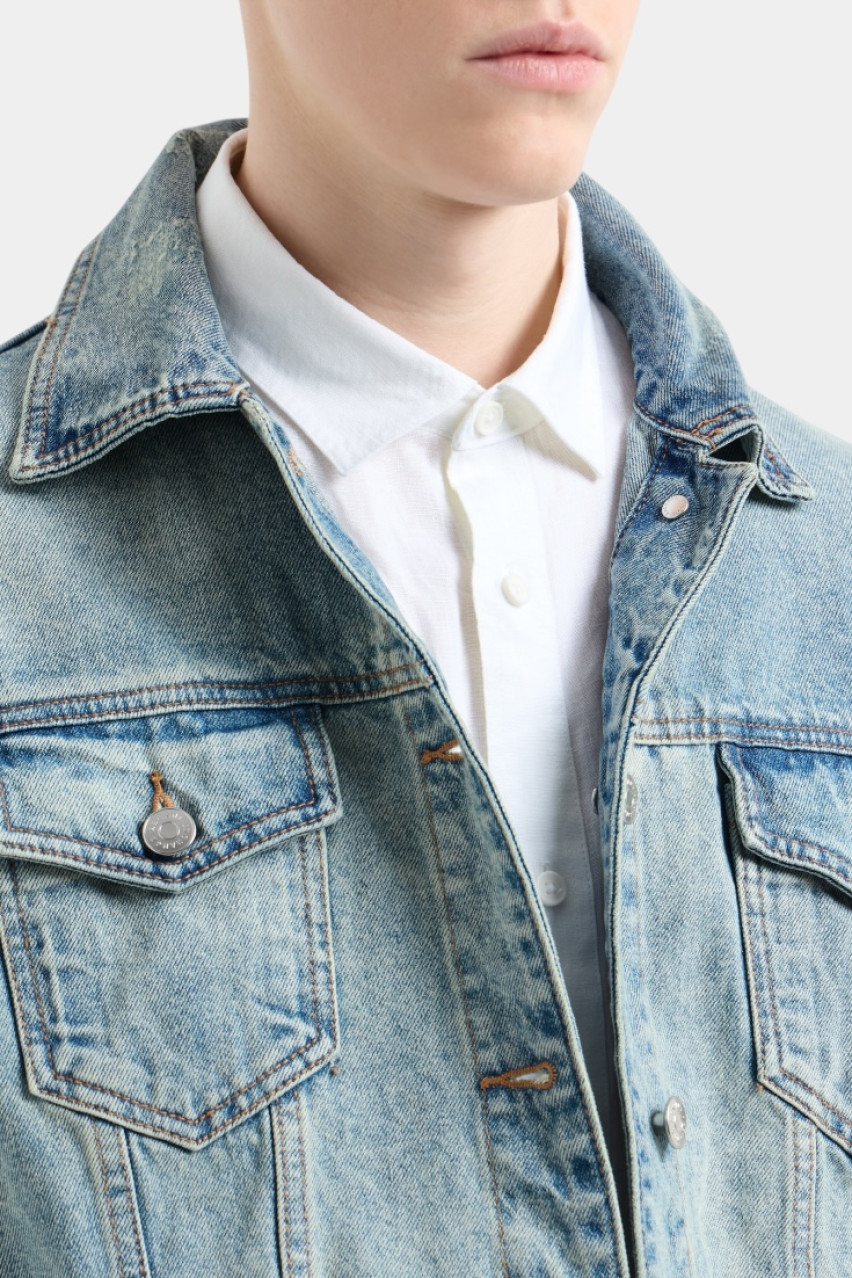 Белая льняная рубашка XM001221 AF14619 U0001 Armani Exchange