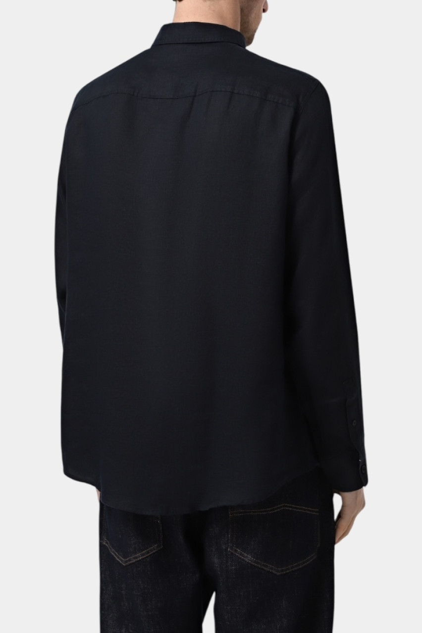 Темно-синяя льняная рубашка XM001221 AF14619 UB101 Armani Exchange