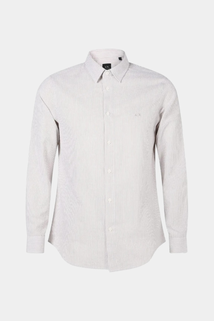 Світло-сіра сорочка в дрібну смужку XM000429 AF13141 M6062 Armani Exchange
