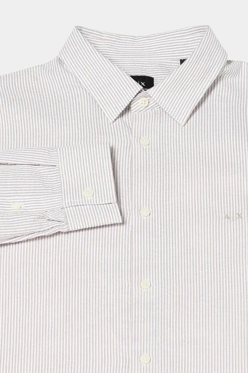 Світло-сіра сорочка в дрібну смужку XM000429 AF13141 M6062 Armani Exchange