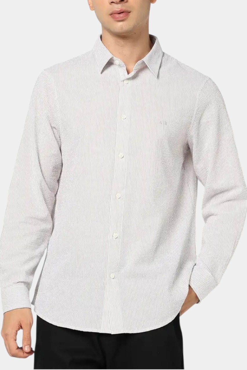 Світло-сіра сорочка в дрібну смужку XM000429 AF13141 M6062 Armani Exchange