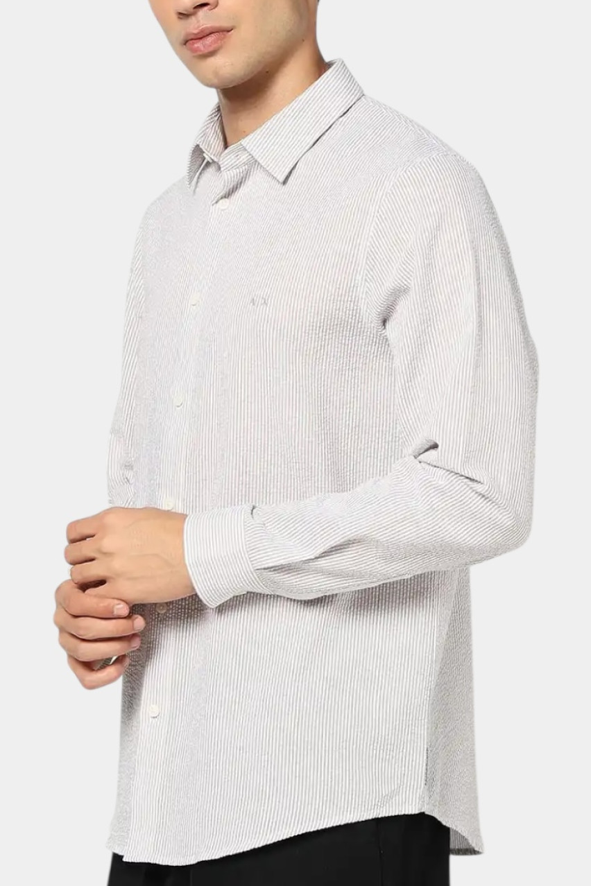 Світло-сіра сорочка в дрібну смужку XM000429 AF13141 M6062 Armani Exchange