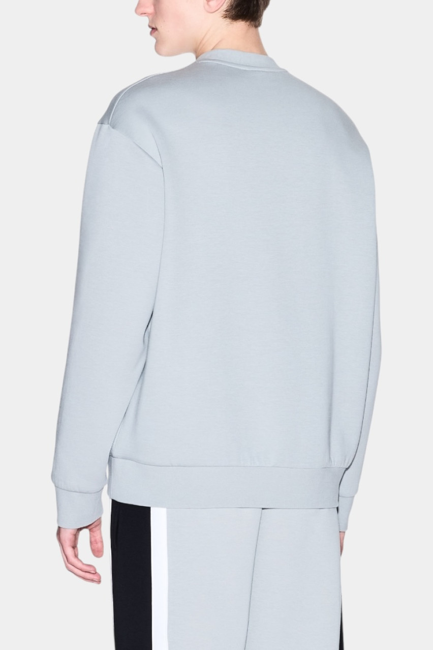 Серый хлопковый свитшот с круглым вырезом XM000733 AF13047 U8051 Armani Exchange