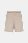 Бежевые базовые шорты из эластичного хлопка