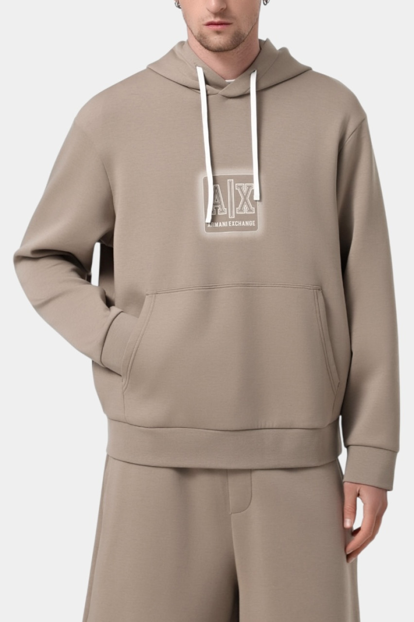 Бежеве худі з логотипом XM000482 AF10818 U6167 Armani Exchange