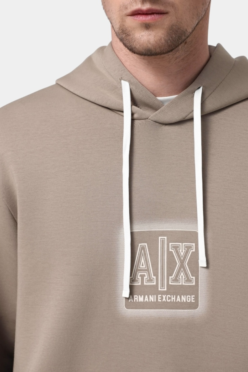 Бежеве худі з логотипом XM000482 AF10818 U6167 Armani Exchange