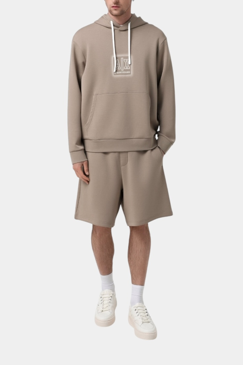 Бежеве худі з логотипом XM000482 AF10818 U6167 Armani Exchange