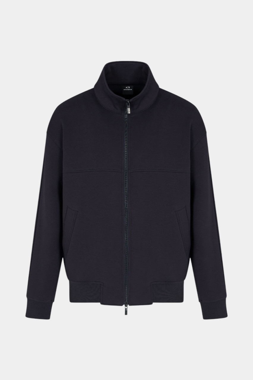 Темно-синий хлопковый свитшот на молнии XM000351 AF10818 UB101 Armani Exchange