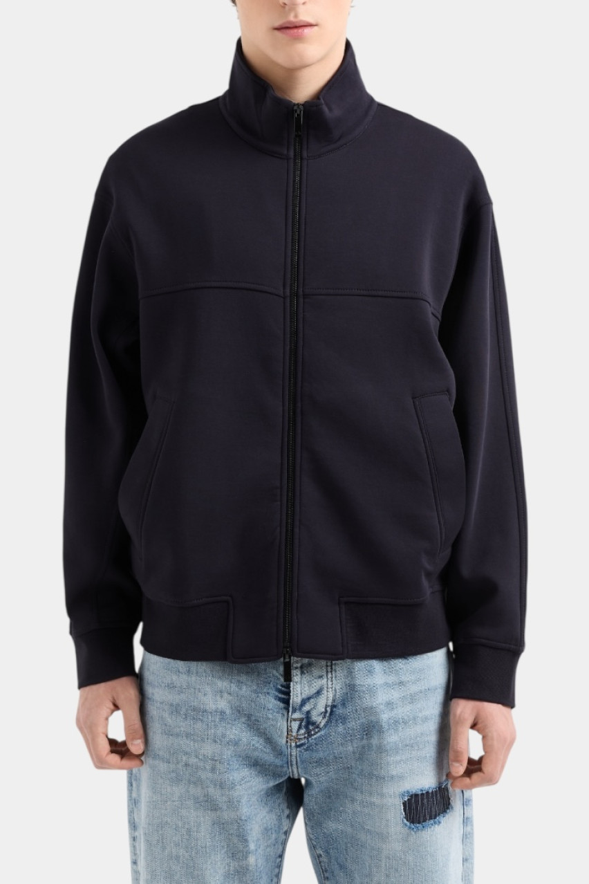 Темно-синий хлопковый свитшот на молнии XM000351 AF10818 UB101 Armani Exchange