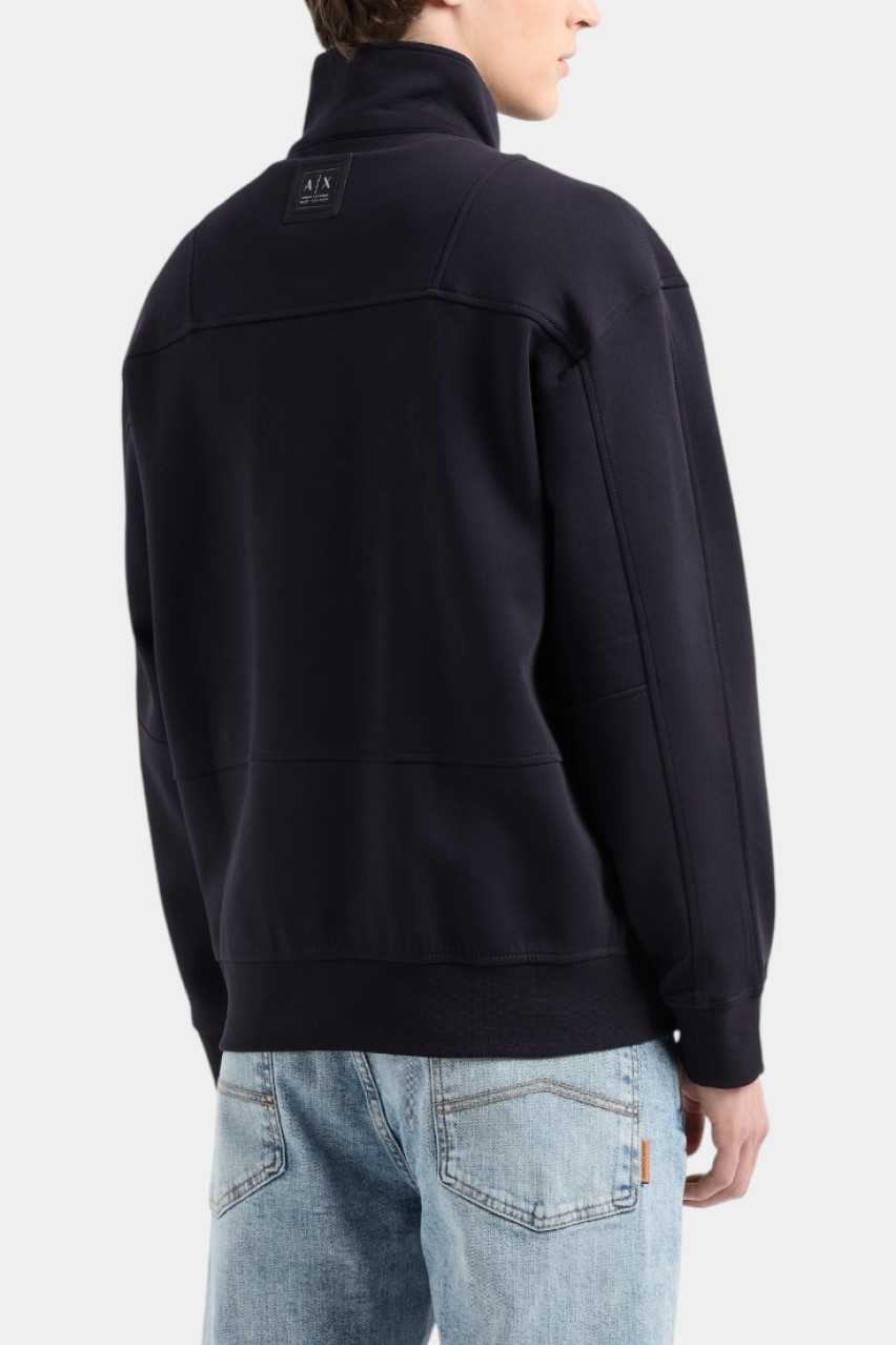 Темно-синий хлопковый свитшот на молнии XM000351 AF10818 UB101 Armani Exchange