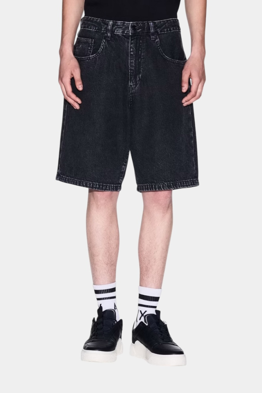 Темно-серые джинсовые шорты широкого кроя XM000658 AF13366 M8001 Armani Exchange
