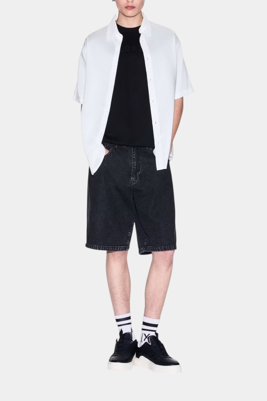 Темно-серые джинсовые шорты широкого кроя XM000658 AF13366 M8001 Armani Exchange