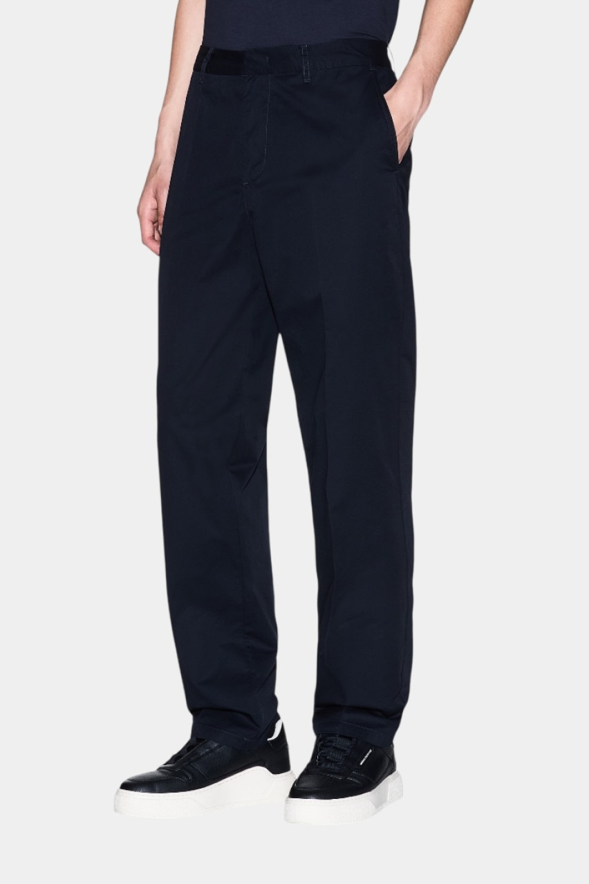 Темно-сині брюки прямого крою з бавовняного твілу XM000360 AF12307 UB101 Armani Exchange