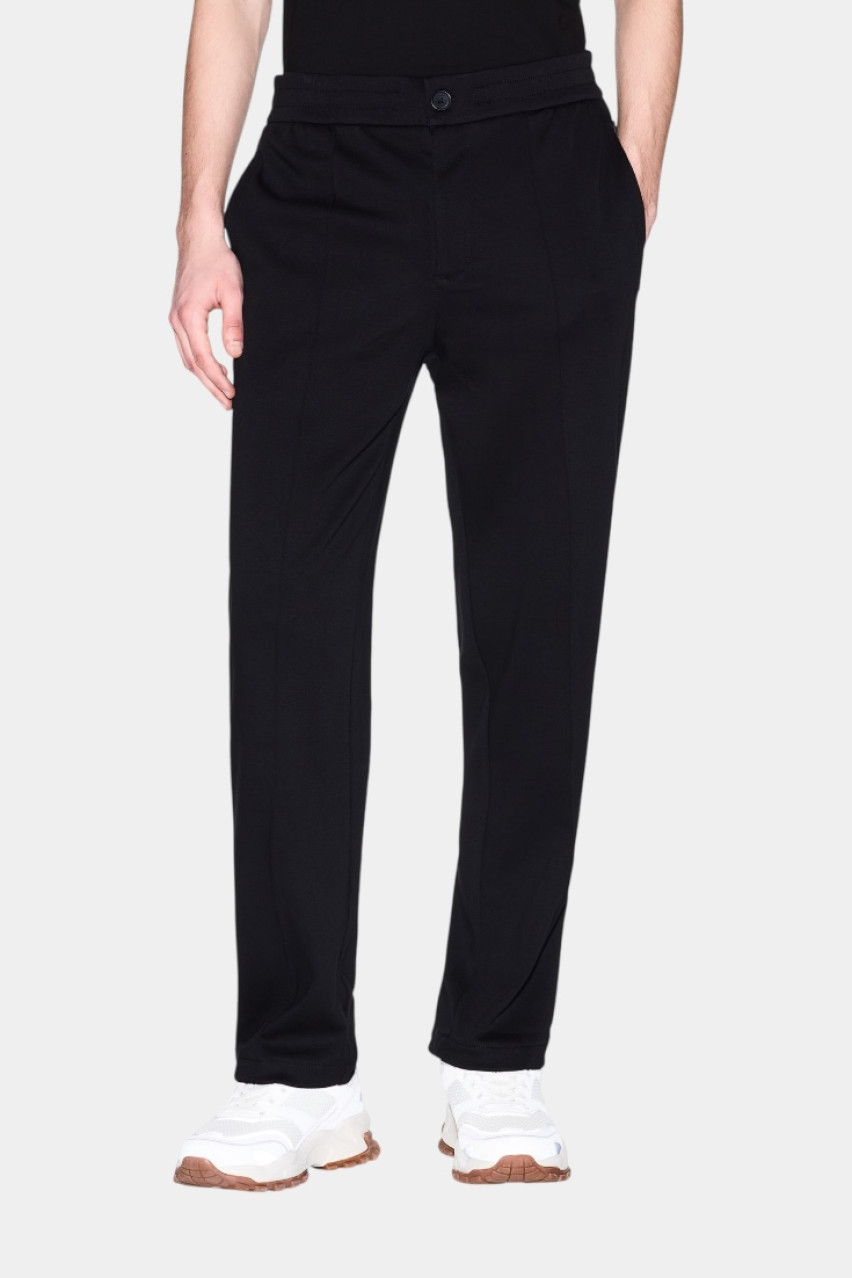 Чорні брюки з бавовняного інтерлоку XM000530 AF10365 UC001 Armani Exchange