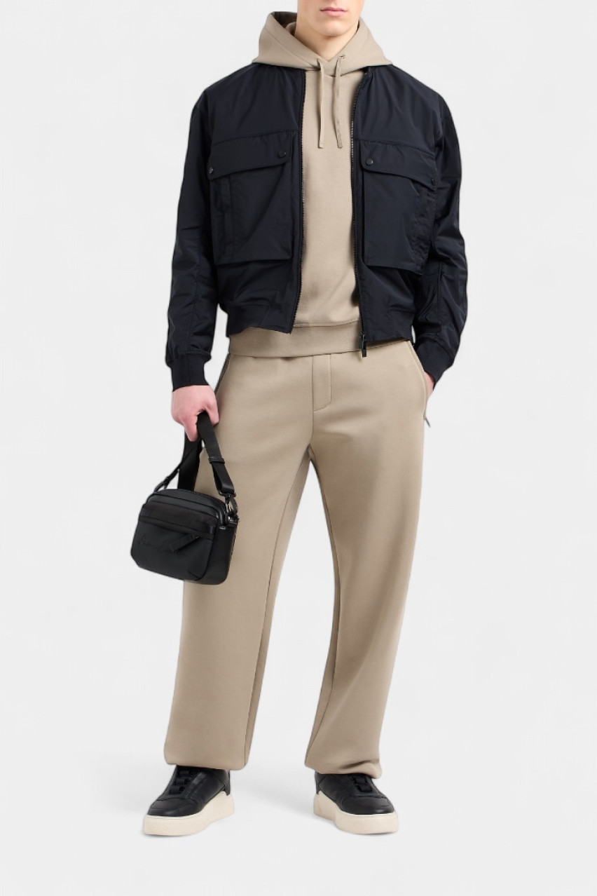 Темно-синий бомбер с накладными карманами XM000344 AF12283 UB101 Armani Exchange