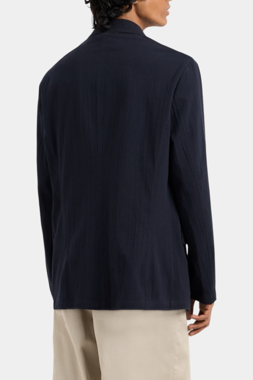 Темно-синий однобортный пиджак из эластичного хлопка XM000400 AF14861 UB101 Armani Exchange