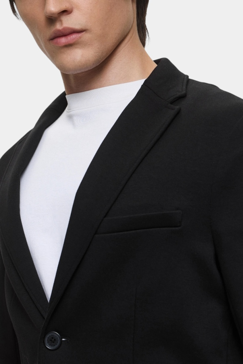 Чорний бавовняний однобортний піджак XM000496 AF10365 UC001 Armani Exchange