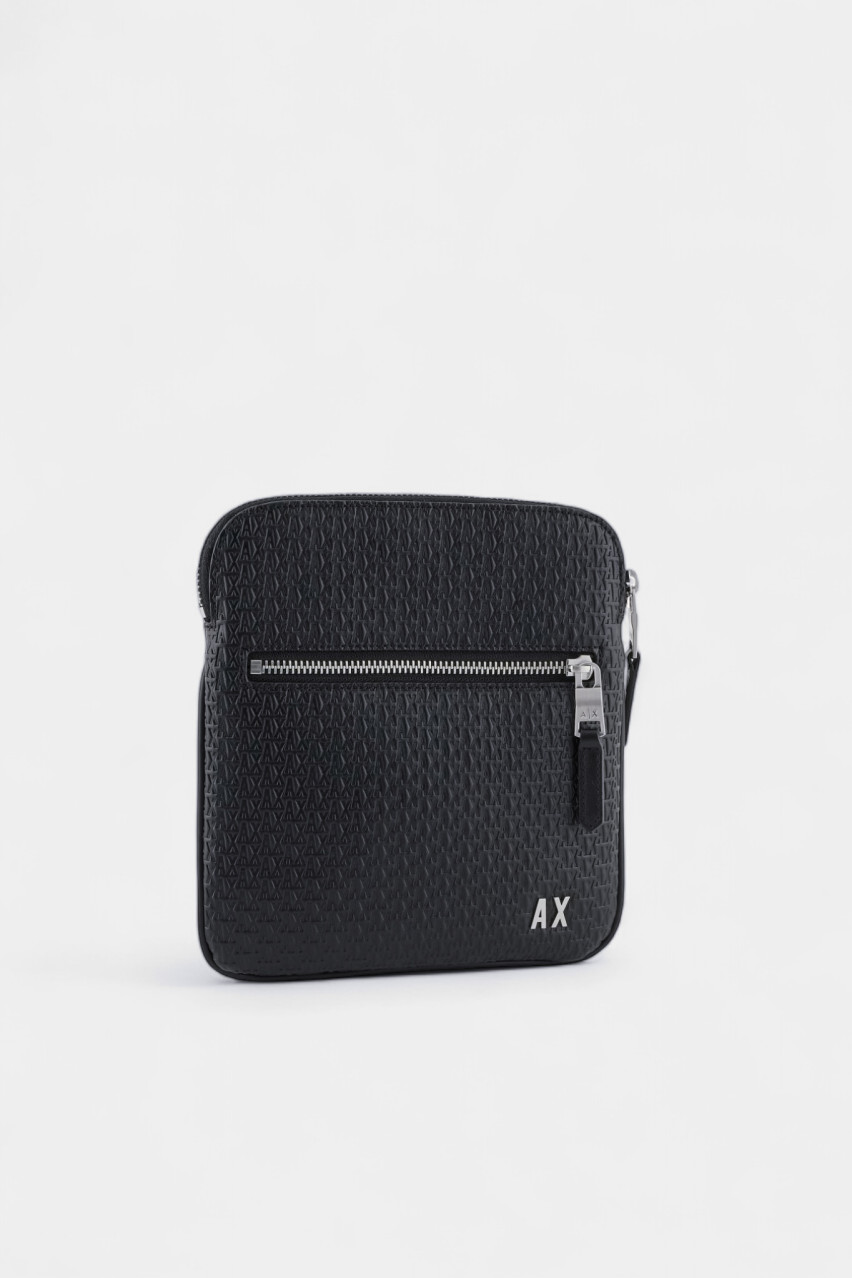 Темно-синя сумка крос-боді з тисненим логотипом по всій поверхні XM000159 AF11928 UB101 Armani Exchange