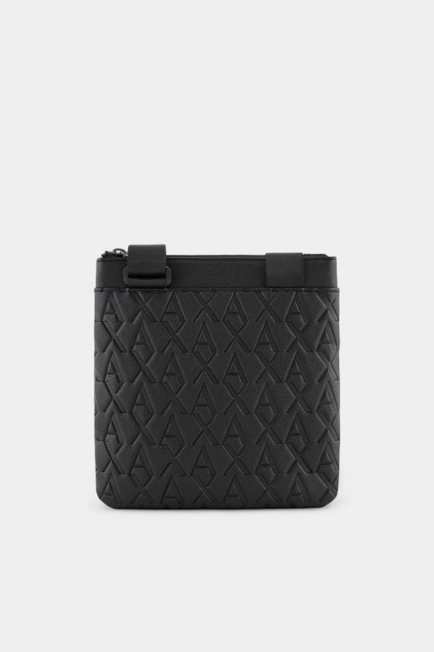 Чорна пласка сумка крос-боді з переробленого матеріалу ASV XM000579 AF12133 UC001 Armani Exchange