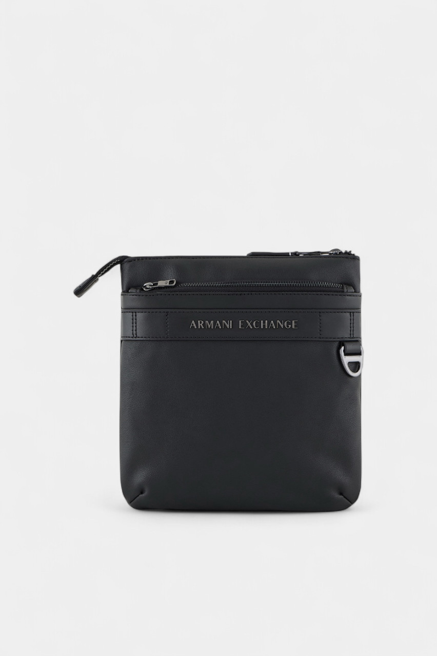 Черная сумка кросс-боди с наружным карманом и металлическим логотипом XM000144 AF11925 UC001 Armani Exchange