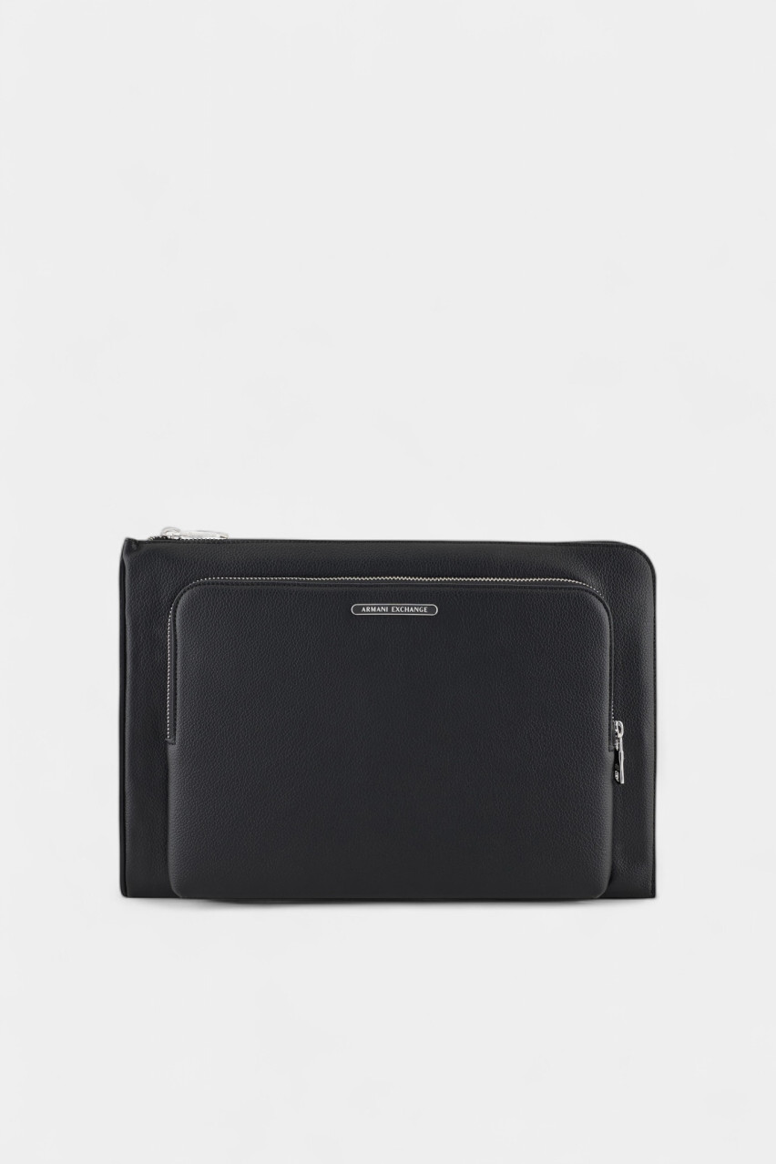 Черный клатч-мессенджер из экокожи XM001257 AF12134 UC001 Armani Exchange