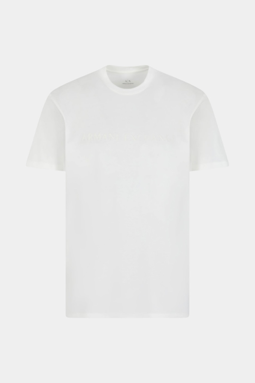 Белая однотонная футболка стандартного кроя XM000554 AF10356 U0009 Armani Exchange