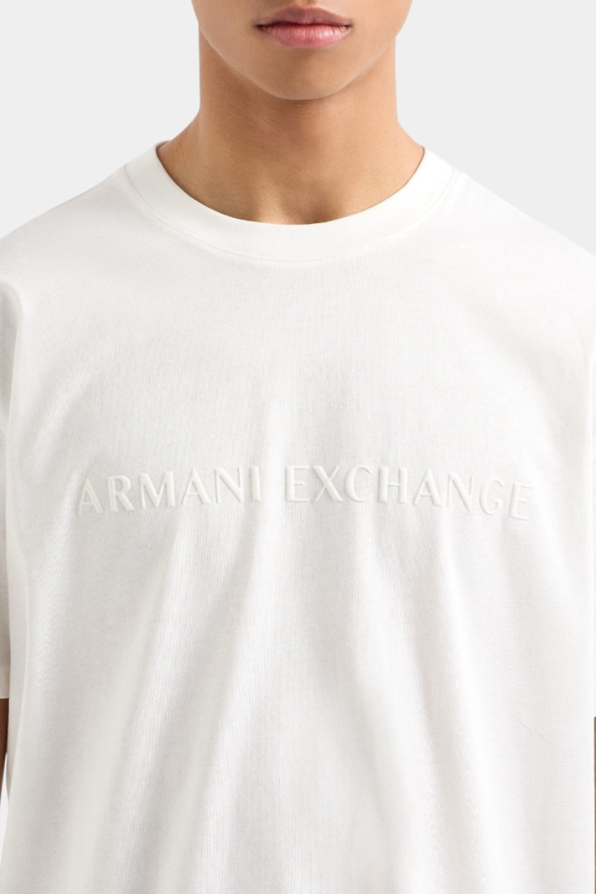 Белая однотонная футболка стандартного кроя XM000554 AF10356 U0009 Armani Exchange